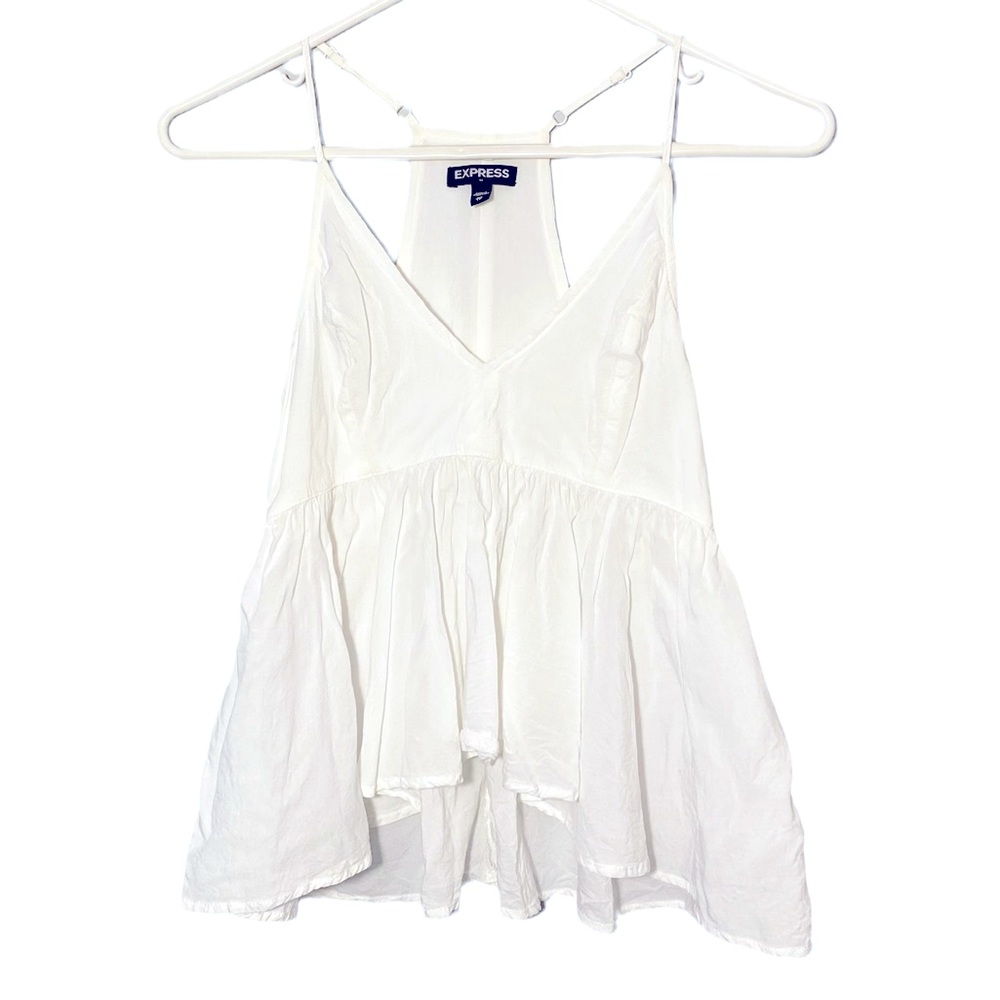 Express Top Spaghetti Strap Racerback White Flowy Top Size XS